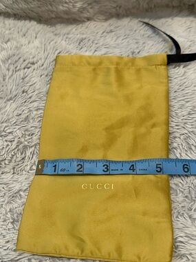 Gucci Yellow/Green Satin Drawstring Pouch